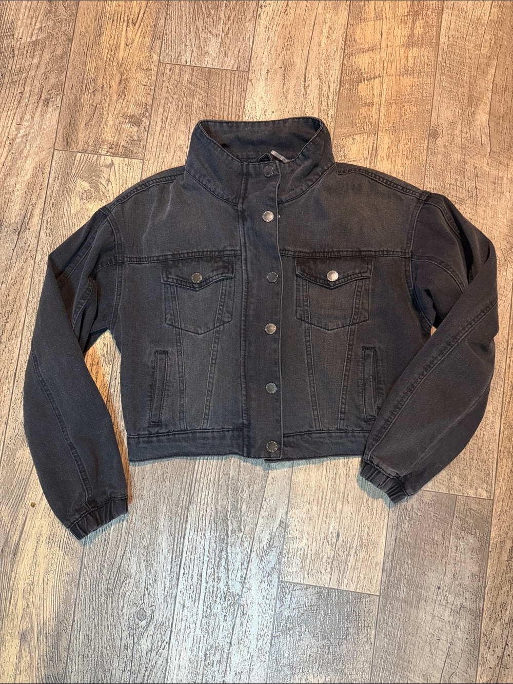 Faded Black Classic Denim Jacket
